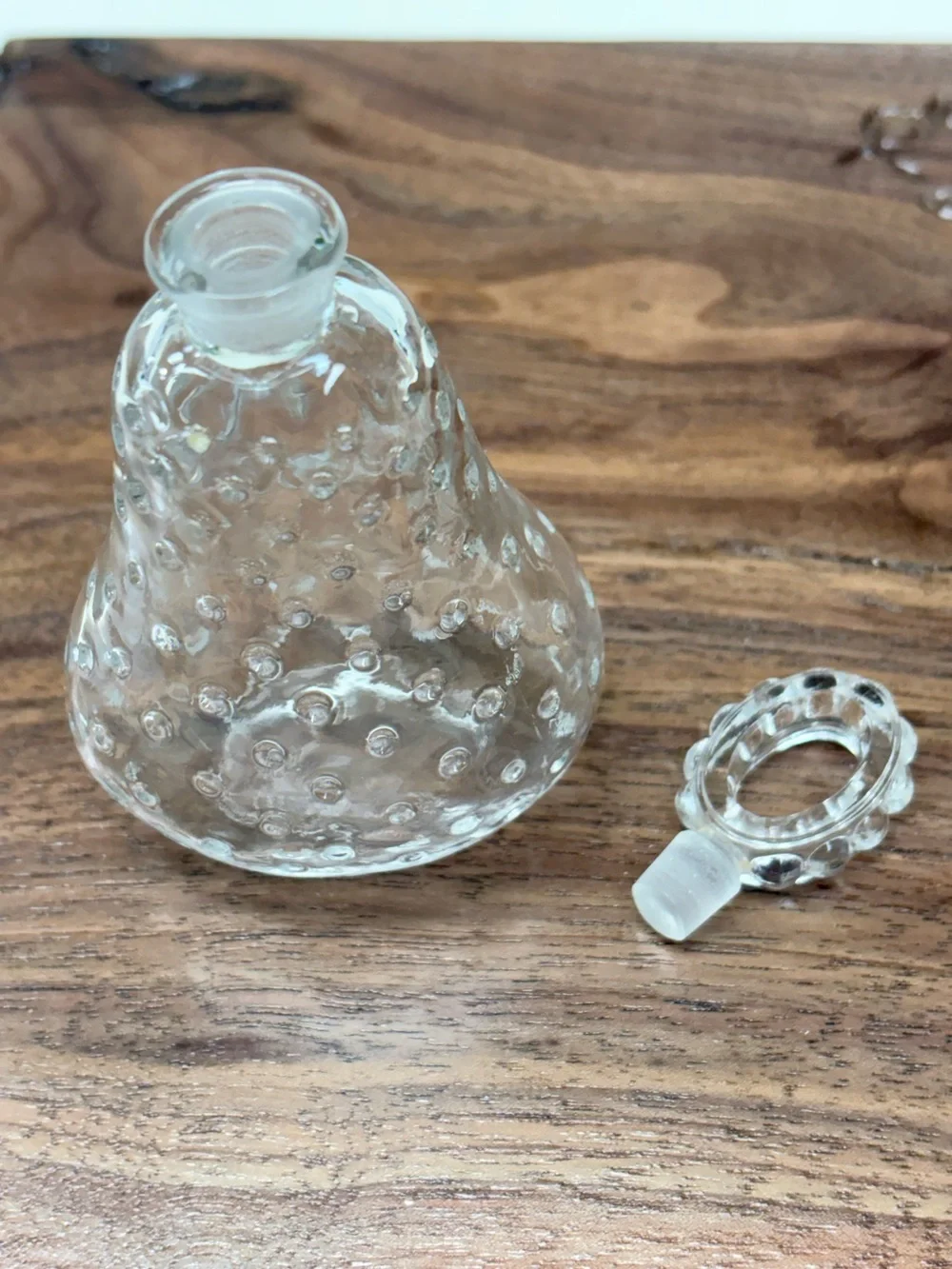 Empty Vintage 1950s Caron Paris “Coup de Fouet” Hobnail Perfume Bottle- 4”
